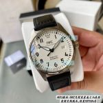 Replica IWC Pilot's Watch Mark XVIII Stainless Steel Case White Dial Leather Strap